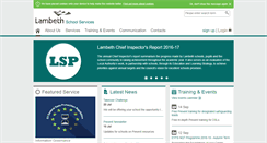 Desktop Screenshot of lambethschoolservices.co.uk